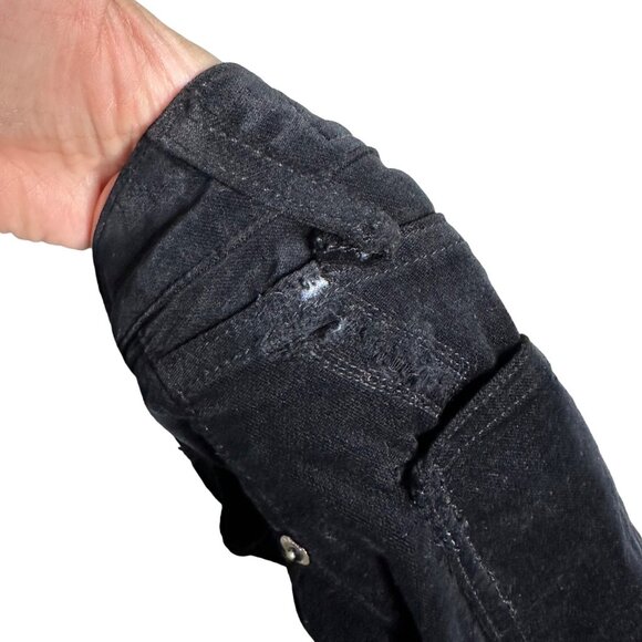 rag & bone 10 Inch Capri Pants Size 25 Black Velvet Cropped New Flawed - Picture 11 of 12